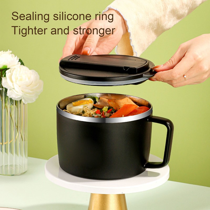 304 Stainless Steel Instant Noodle Bowl 1200ML Large Capacity Noodle