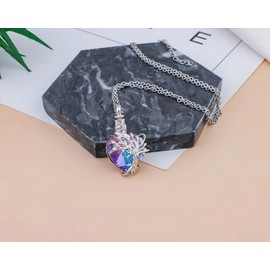 Fashion Jewelry KEEPSAKE HEART TREE LIFE URN ASHES CREMATION MEMORIAL Charm 925 Silver 26" Chain