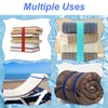 BORISCA 6 Pcs Beach Towel Bands, 3.8x40cm Towel Bands for