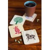 IVEI Sanjhi print wooden coasters set of 4