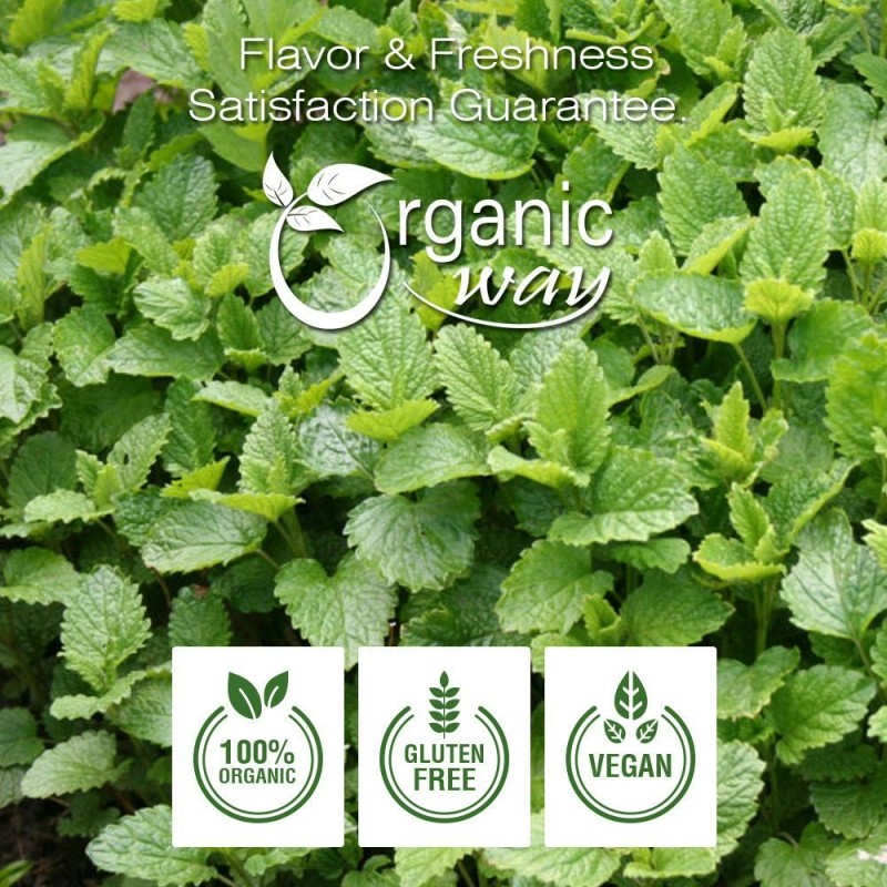 Organic Way Lemon Balm Leaf Whole - Organic, Kosher &