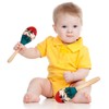 2Pcs Sand Hammer Maraca Shaker Rattle Portable Percussion Instrument Musical