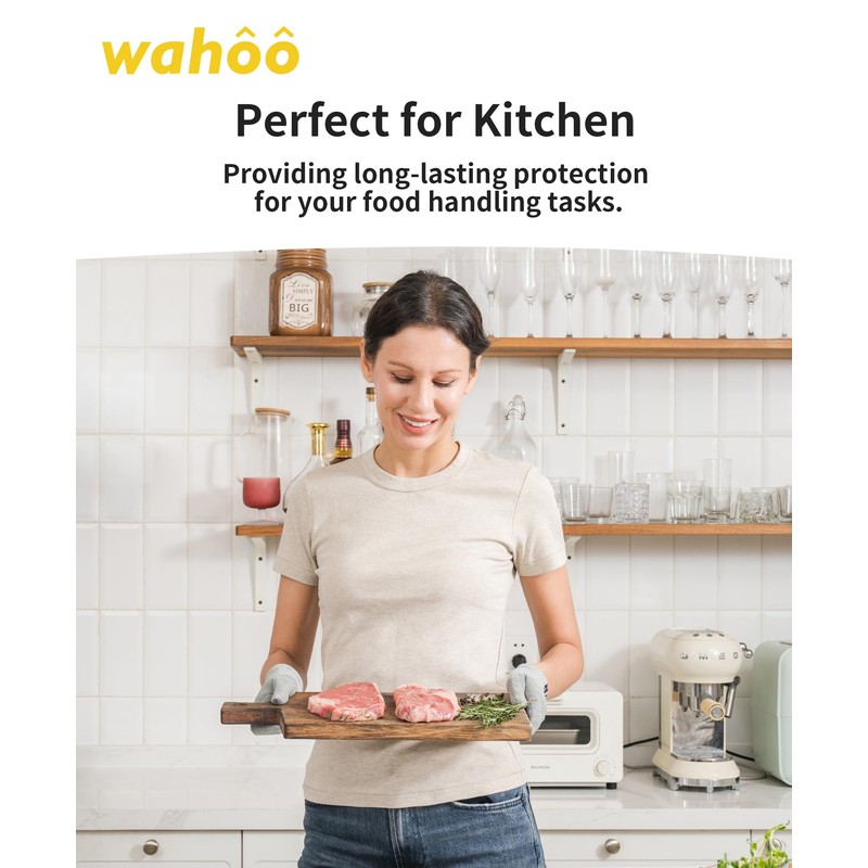 wahoo Food Grade Cut Resistant Gloves, 21 Gauge B.COMB Air,