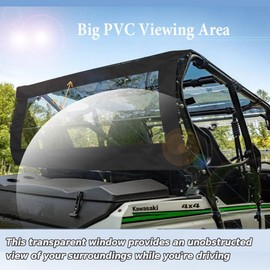YONQIFON UTV Teryx 800 4 Rear Window,Back Window Soft Rear Windshield Compatible with KAWASAKI TERYX 4 800 2013-2023