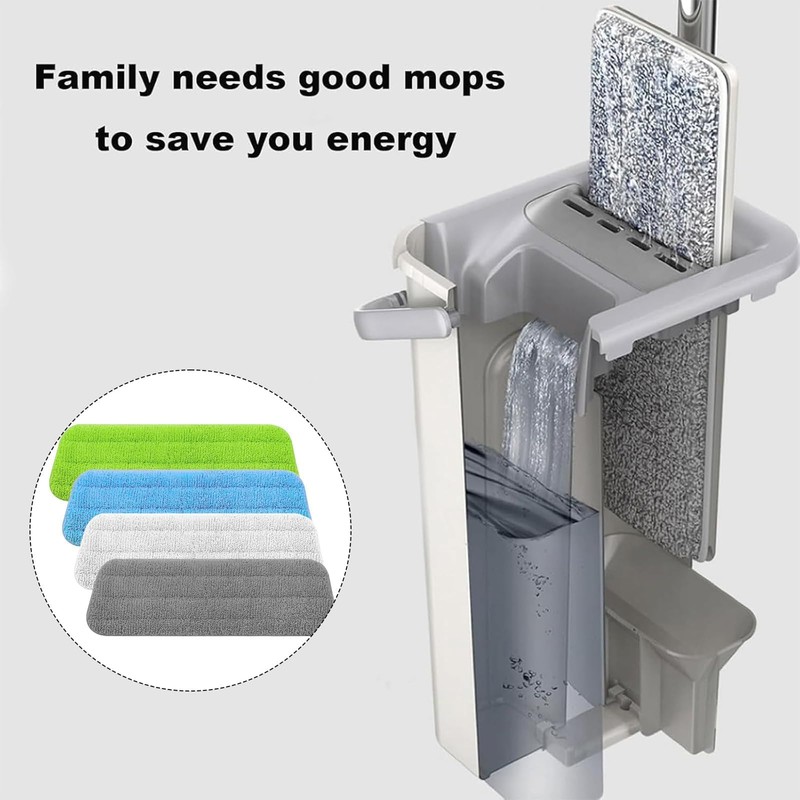 4 Pcs Microfibre Mop Pads, Speed Mop Refills, Reusable Mop