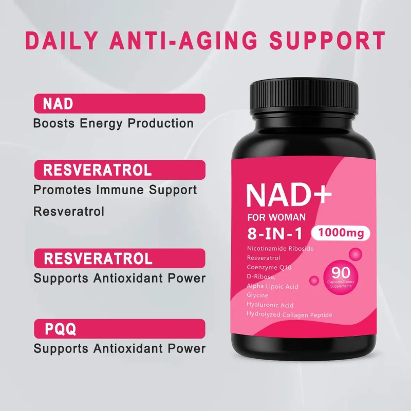 Nad Mujeres 8-en-1 Con Resveratrol Y Coq10 90 Cpsulas