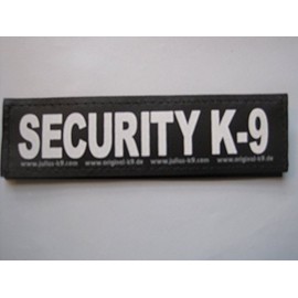 Security K-9 (Large) Package of 2 Hook & Loop Labels for Harness Measure 6 1/4" X 2"