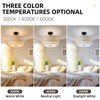 Aufrichting Drum Semi Flush Mount Ceiling Light, 16 inch 3