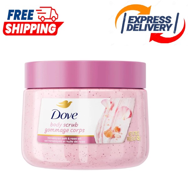 Dove Himalayan Salt & Rose Oil Body Scrub Deeply Nourishes