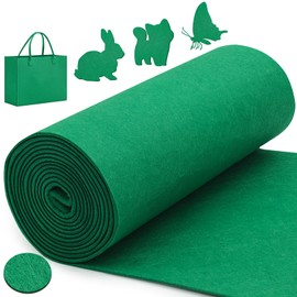 Votoko Felt Roll Felt Fabric, 30 cm x 300 cm x 3 mm Polyester Felt Underlay, Craft Felt for DIY Storage Bag, Patchwork, Sewing, Crafts, Felt Mat for Cutting Decoration (Green)