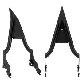 24" One-Piece Passenger Backrest Rear Sissy Bar with Cushion Pad Compatible with Harley Touring Road King Street Glide Electra Glide CVO Road Glide FLHR FLHX FLHT FLTR 2009-2022 (Black)