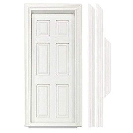 MyTinyWorld Dolls House Miniature White 6 panel interior door