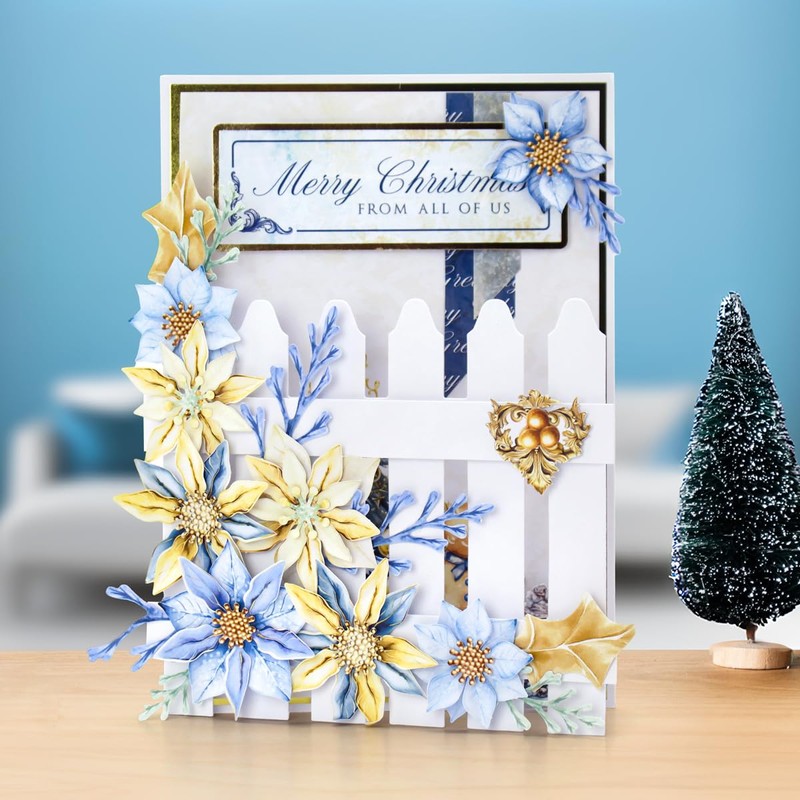 Katy Sue White and Kraft Picket Fence Shaped 5 x
