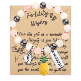 MYSOMY IVF Warrior Pineapple Gift Fertility Wish Bracelet IVF Infertility Warrior Jewelry IVF Gift for Infertility Mom (UK Fertility C-BR)