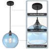 GLAMIGHT Blue Glass Pendant Lights Kitchen Island Lighting Globe Pendant