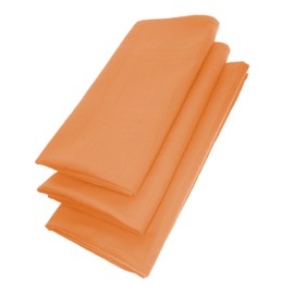 ► 6 x Elegant Fabric Napkins / Apricot / Orange / Square / 45 cm x 45 cm / Table Cloths / Mouth Cloth / Mouth Cloths Six Pack ◄