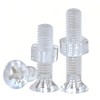 PC(Polycarbonate) Plastic Transparent Metric Phillips Flat Head Screws with Nuts