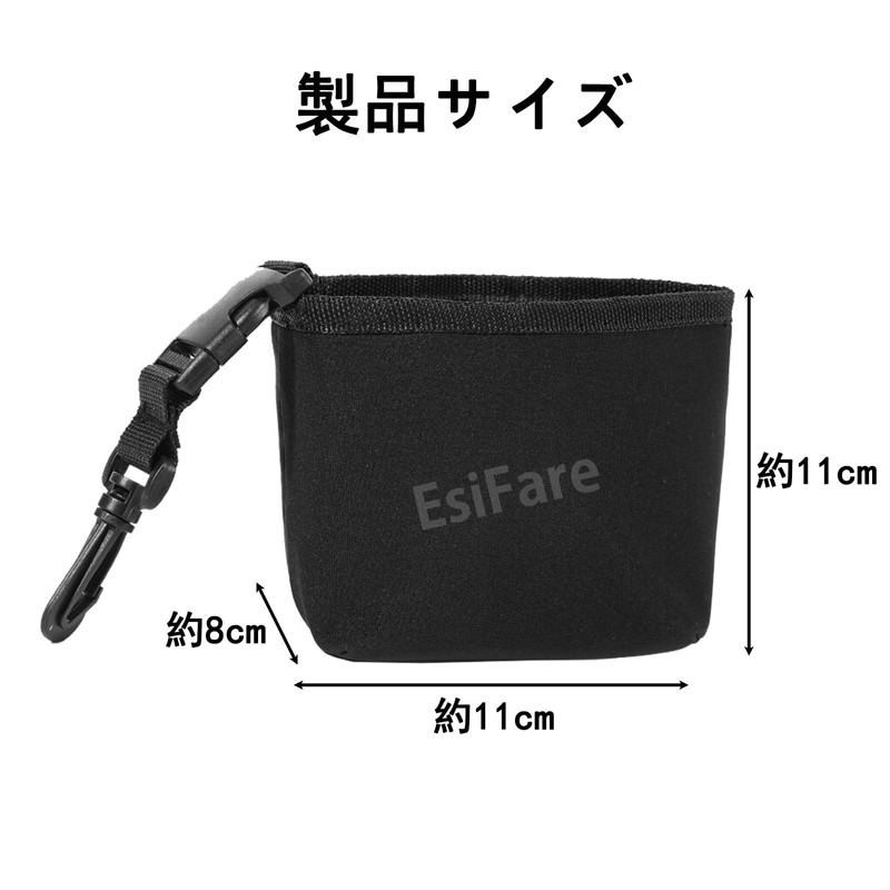 EsiFare ゴルフボールクリーナーポーチ ゴルフボールポーチ ゴルフクラブクリーニングバッグ ゴルフ小物 便利な取り外し機能 持ち運び簡単 ギフト ゴルフ愛好家 お手入れ簡単