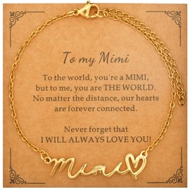 Dvehdbay Mimi Bracelet - Mimi Bracelets For Women, Mimi Gifts, Unique Bracelets For Mom, Stainless Steel Bracelet, Perfect Gifts For Women