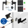 Estmoon 1 Pack Door Handle Black Interior Door Knobs, Keyless