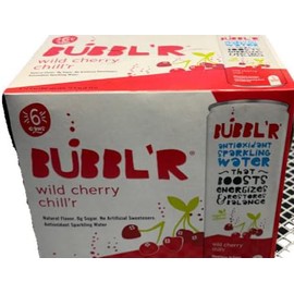 Bubblr Wild Cherry Chillr Antioxidant Sparkling Water- 6pk/12 fl oz Can