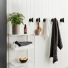 khtumeware Matte Black Bathroom Towel Hooks,3 Pack Heavy Duty Coat