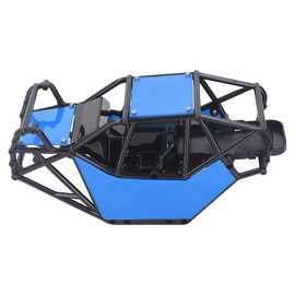 RC Roll Cage Body Shell,Plastic Remote Control Crawler Body Shell for Axial SCX10,for Axial SCX10 II Climbing Car (Blue)