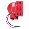 BERM Electric Motor Siren Alarm Mini Red Stainless Steel Shell
