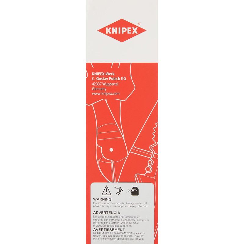 KNIPEX Tools - Carpenters' End Cutting Pliers (5001210),Grips Plastic Coated,