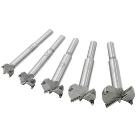 Forstner Drill Bit Set,5pcs 15-35mm High Strength Steel Flat Bit Drill Set Woodworking Hole Saw Wood Cutter Tool Father's Day Gift(5pcs)