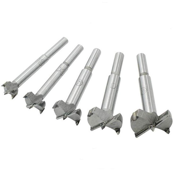 Forstner Drill Bit Set,5pcs 15-35mm High Strength Steel Flat Bit