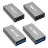AGVEE 4 Pack USB-A Female to USB-C Female Adapter, Bidirectional