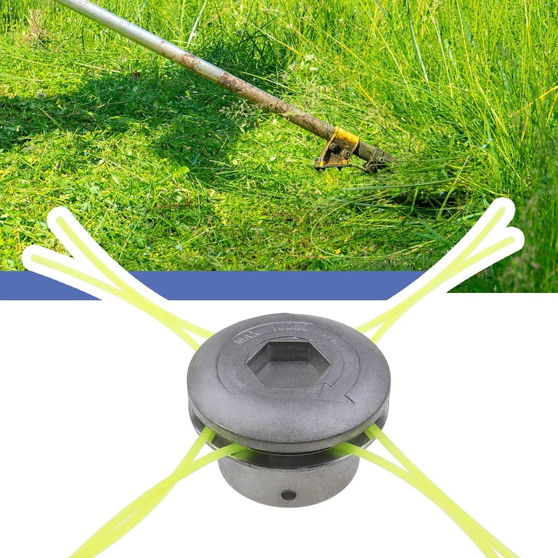 eMagTech Trimmer Head Replacement Silver Aluminum Universal Brushcutter Lawn Mower