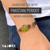 VALOR 835 Leather Bracelet for Men - Peridot Men’s Bracelet