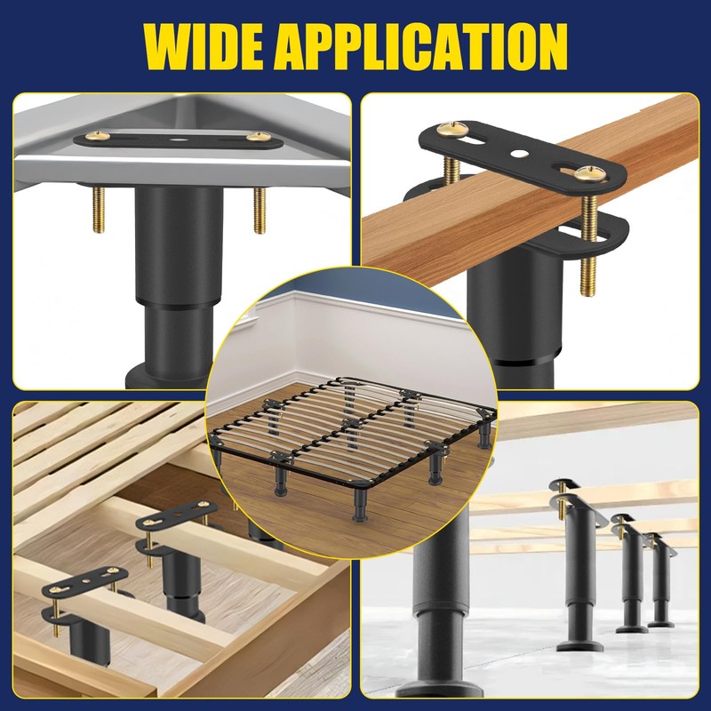 Olldag New 4 PCS Adjustable Height Bed Support Legs 4.72-7.87