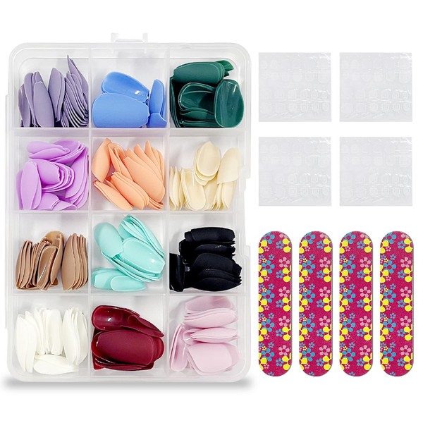 288 pieces of frosted ballet nails, with 4 sheet of