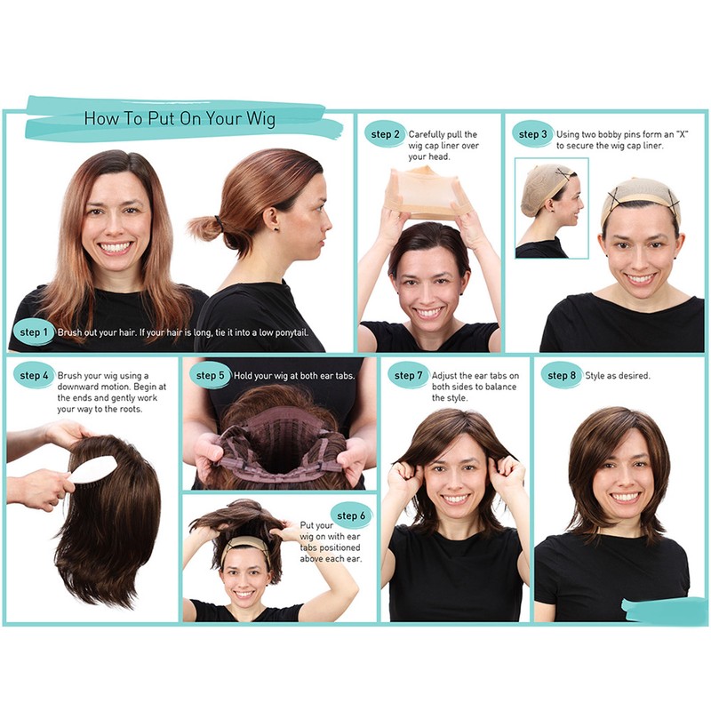 Women Synthetic Wig Long Straight Black Wigs Elastic Hair Wig