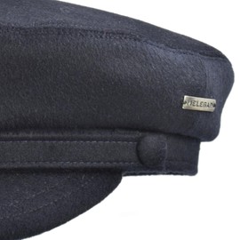 Melegari Aurora Winter Sailor Cap | 100% Wool | Autumn Winter | Unisex, Navy Blue, 7 5/8