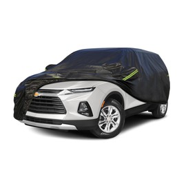 KouKou KouKou Waterproof SUV Car Cover Suitable for Chevy Blazer from 1982 to 2025, 7 Layers Windproof All Weather Waterproof Outdoor Cover Sun Rain UV Dust Snow Protection. Black