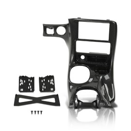 Double Din Radio Center Dash Bezel Kit Carbon Fiber Compatible with Chevy Corvette C5 1997-2004 10407815