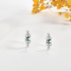 Natural Moss Agate Earring 925 Sterling Silver Cletic Moss Agate