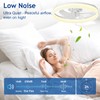 DLLT Modern Ceiling Fans with Lights: 20" Flush Mount Low
