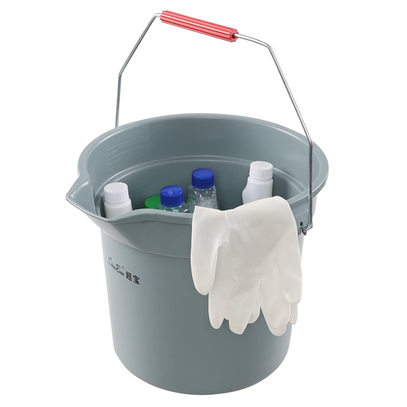 Doryh 14 Quart Round Water Bucket with Grip Handle, 4