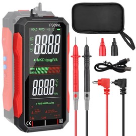 Digital Multimeter, Current Meter Voltmeter with 6000 Counts, Auto Ranging, True RMS, NCV, Measures AC/DC Voltage, Current, Resistance, Capacitance, Temperature, Frequency, Continuity, 4.8 Inch Colour