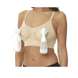 Nursing Bra for Women Hands-Free Nursing Pump Wireless Adjustable, A-nude