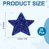 MECCANIXITY 20 Pcs Sequin Star Iron on Patches, 2.6 x