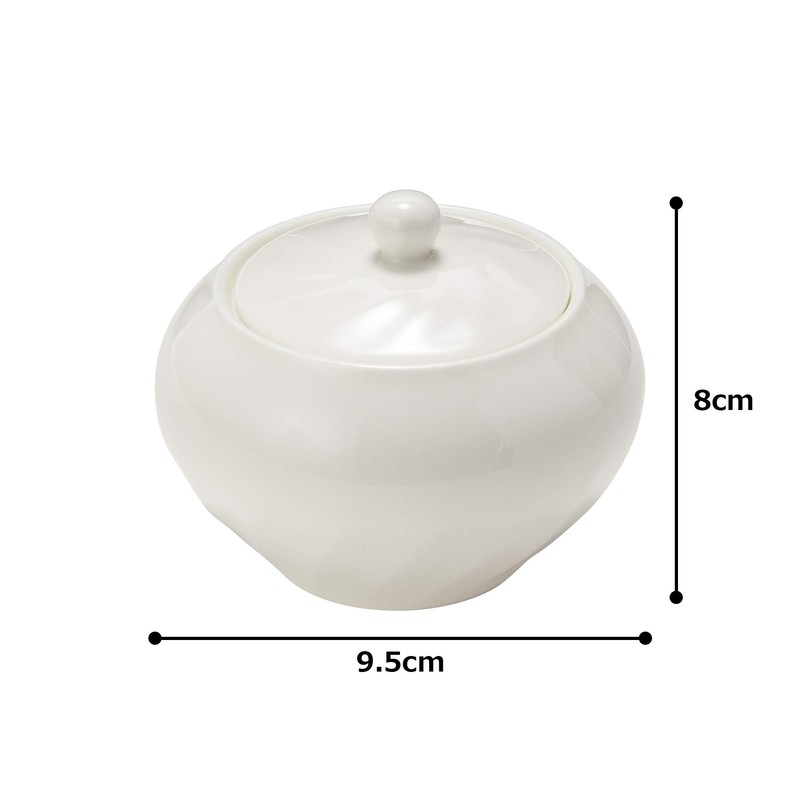 Narumi 51800-4691 Sugar Pot Sense White 8.5 fl oz (250