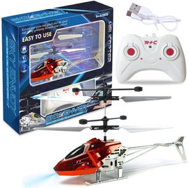 Remote Control Helicopter for Kids, RC Flying Toy, Altitude RC Helicopters, One Key Take Off/Landing, Easy to Fly Indoor/Outdoor RC Helicopter, Gifts Toys for Kids Beginners 8+ Accessory (Red)