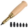 Kioiner Automatic Screw Hole Punch, Adjustable Screw Punch with 6