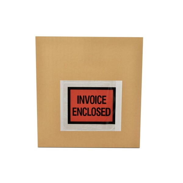 4.5" x 5.5" Invoice Enclosed Packing List Envelopes Full Face